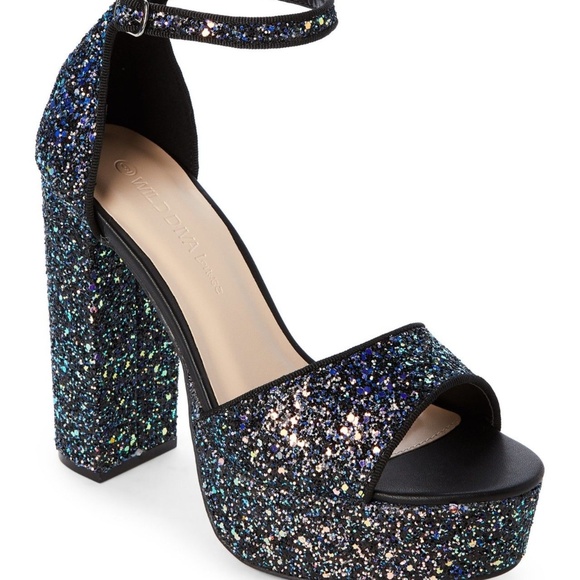 SZ 6.5 Chunky High Heel Platform Open Toe Sandals - Picture 2 of 2